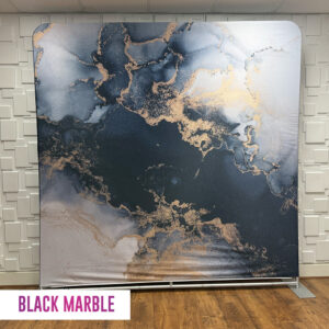 black marble pillow backdrop