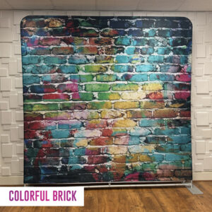 colorful brick backdrop