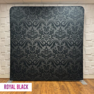 royal black pillow backdrop