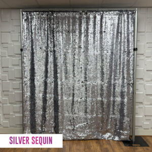 silver sequin backdrop